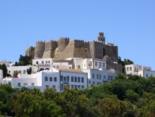 Die Burg der Patmos Insel